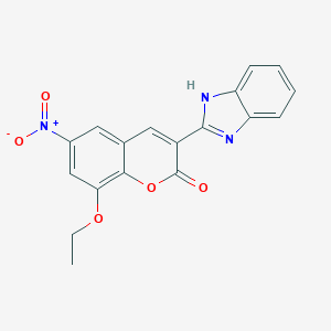 molecular formula C18H13N3O5 B228058 3-(1H-benzimidazol-2-yl)-8-ethoxy-6-nitro-2H-chromen-2-one 