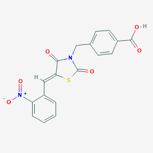 4-[(5-{2-Nitrobenzylidene}-2,4-dioxo-1,3-thiazolidin-3-yl)methyl]benzoic acid