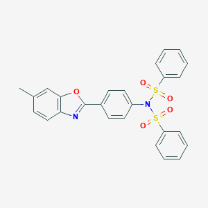 N-[4-(6-methyl-1,3-benzoxazol-2-yl)phenyl]-N-(phenylsulfonyl)benzenesulfonamide