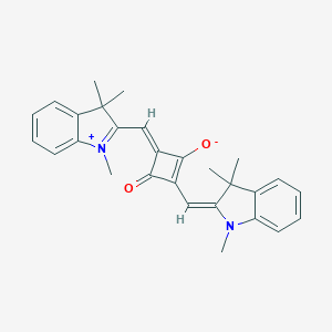 molecular formula C28H29N2O2+ B228103 (4Z)-3-oxo-4-[(1,3,3-trimethylindol-1-ium-2-yl)methylidene]-2-[(E)-(1,3,3-trimethylindol-2-ylidene)methyl]cyclobuten-1-olate CAS No. 14238-53-0
