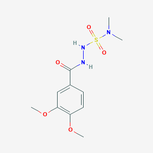 molecular formula C11H17N3O5S B228110 2-(3,4-dimethoxybenzoyl)-N,N-dimethylhydrazinesulfonamide 