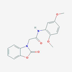 molecular formula C17H16N2O5 B228113 N-(2,5-dimethoxyphenyl)-2-(2-oxo-1,3-benzoxazol-3(2H)-yl)acetamide 