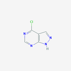 molecular formula C5H3ClN4 B022813 4-氯-1H-吡唑并[3,4-d]嘧啶 CAS No. 5399-92-8
