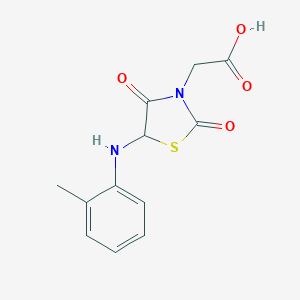 molecular formula C12H12N2O4S B228139 [2,4-Dioxo-5-(2-toluidino)-1,3-thiazolidin-3-yl]acetic acid 