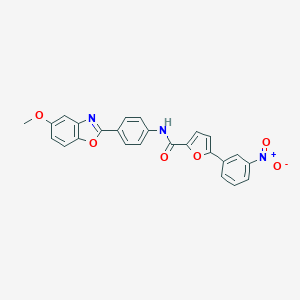 molecular formula C25H17N3O6 B228143 N-[4-(5-methoxy-1,3-benzoxazol-2-yl)phenyl]-5-(3-nitrophenyl)furan-2-carboxamide 
