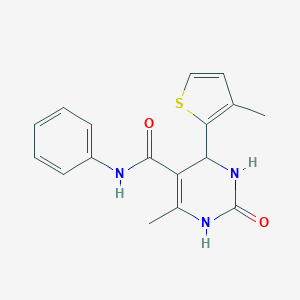 molecular formula C17H17N3O2S B228148 6-methyl-4-(3-methyl-2-thienyl)-2-oxo-N-phenyl-1,2,3,4-tetrahydro-5-pyrimidinecarboxamide 