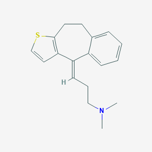 molecular formula C16H30O4 B228154 3-(9,10-Dihydro-4H-benzo(4,5)cyclohepta(1,2-b)thien-4-ylidene)-N,N-dimethyl-1-propanamine CAS No. 14942-31-5