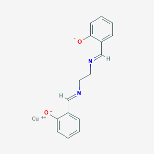 molecular formula C16H14CuN2O2 B228223 Copper, [[2,2'-[1,2-ethanediylbis[(nitrilo-kappaN)methylidyne]]bis[phenolato-kappaO]](2-)]-, (SP-4-2)- CAS No. 14167-15-8