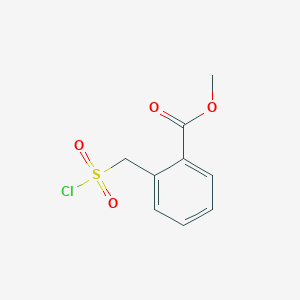 molecular formula C9H9ClO4S B022823 甲基 2-[(氯磺酰)甲基]苯甲酸酯 CAS No. 103342-27-4
