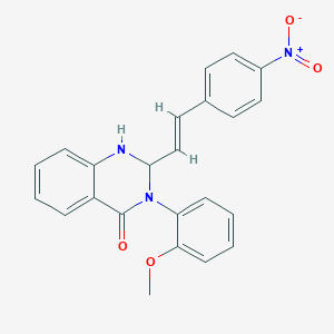 molecular formula C23H19N3O4 B228236 3-(2-methoxyphenyl)-2-[(E)-2-(4-nitrophenyl)ethenyl]-1,2-dihydroquinazolin-4-one 