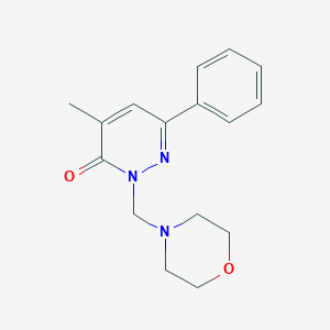 molecular formula C16H19N3O2 B228239 3(2H)-Pyridazinone, 4-methyl-2-morpholinomethyl-6-phenyl- CAS No. 13300-00-0