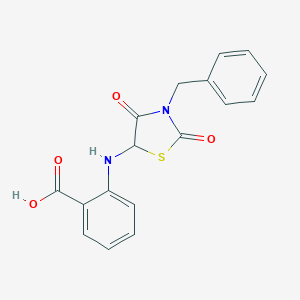 molecular formula C17H14N2O4S B228247 2-[(3-benzyl-2,4-dioxo-1,3-thiazolidin-5-yl)amino]benzoic Acid 