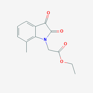 molecular formula C13H13NO4 B228257 (7-Methyl-2,3-dioxo-2,3-dihydro-indol-1-yl)-acetic acid ethyl ester 