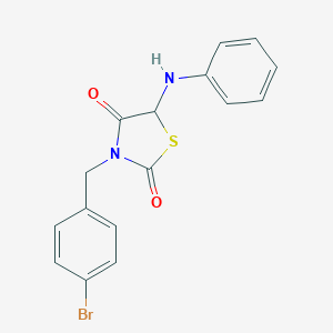 molecular formula C16H13BrN2O2S B228290 3-(4-Bromobenzyl)-5-(phenylamino)-1,3-thiazolidine-2,4-dione 