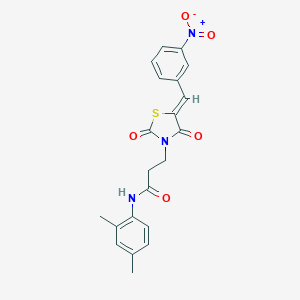 molecular formula C21H19N3O5S B228298 N-(2,4-dimethylphenyl)-3-[(5Z)-5-(3-nitrobenzylidene)-2,4-dioxo-1,3-thiazolidin-3-yl]propanamide 