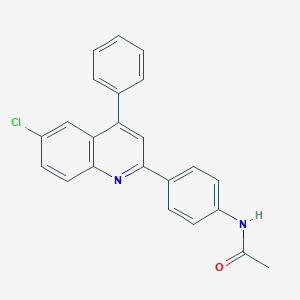 molecular formula C23H17ClN2O B228345 N-[4-(6-chloro-4-phenyl-2-quinolinyl)phenyl]acetamide 