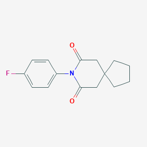 molecular formula C15H16FNO2 B228350 8-(4-Fluorophenyl)-8-azaspiro[4.5]decane-7,9-dione 