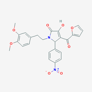 1-[2-(3,4-dimethoxyphenyl)ethyl]-4-(2-furoyl)-3-hydroxy-5-{4-nitrophenyl}-1,5-dihydro-2H-pyrrol-2-one