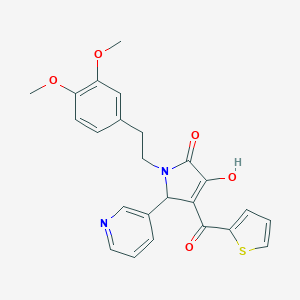 1-(3,4-dimethoxyphenethyl)-3-hydroxy-5-(3-pyridyl)-4-(2-thienylcarbonyl)-1,5-dihydro-2H-pyrrol-2-one