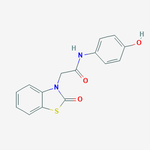 molecular formula C15H12N2O3S B228383 N-(4-hydroxyphenyl)-2-(2-oxo-1,3-benzothiazol-3(2H)-yl)acetamide 