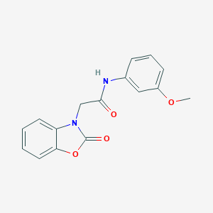 molecular formula C16H14N2O4 B228384 N-(3-methoxyphenyl)-2-(2-oxo-1,3-benzoxazol-3(2H)-yl)acetamide 