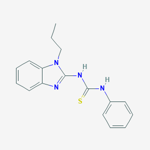 molecular formula C17H18N4S B228401 1-Phenyl-3-(1-propylbenzimidazol-2-yl)thiourea 