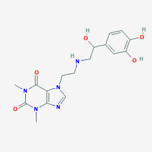 molecular formula C17H21N5O5 B228420 Theodrenaline CAS No. 13460-98-5