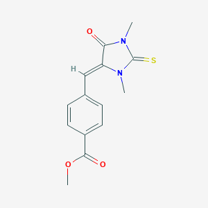 molecular formula C14H14N2O3S B228423 Methyl 4-[(1,3-dimethyl-5-oxo-2-thioxo-4-imidazolidinylidene)methyl]benzoate 