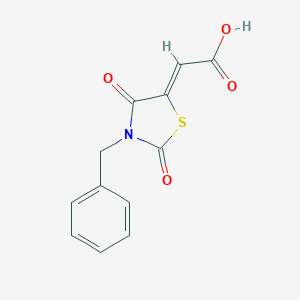 molecular formula C12H9NO4S B228441 (3-Benzyl-2,4-dioxo-1,3-thiazolidin-5-ylidene)acetic acid 