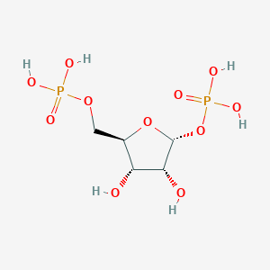 molecular formula C5H12O11P2 B228489 D-Ribofuranose, 1,5-Bis(Dihydrogenphosphat) CAS No. 14689-84-0