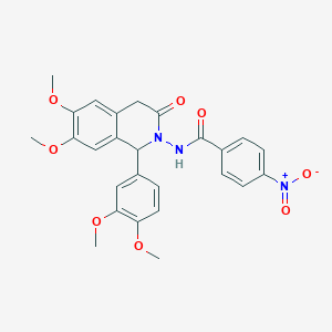 N-[1-(3,4-dimethoxyphenyl)-6,7-dimethoxy-3-oxo-3,4-dihydroisoquinolin-2(1H)-yl]-4-nitrobenzamide