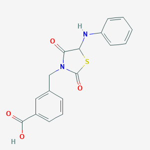 molecular formula C17H14N2O4S B228502 3-[(5-Anilino-2,4-dioxo-1,3-thiazolidin-3-yl)methyl]benzoic acid 