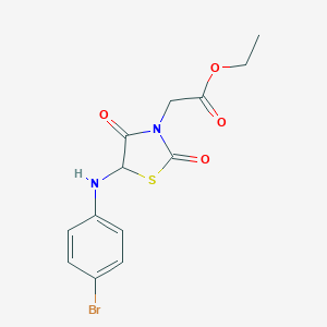 molecular formula C13H13BrN2O4S B228507 Ethyl [5-(4-bromoanilino)-2,4-dioxo-1,3-thiazolidin-3-yl]acetate 