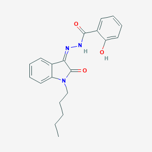 2-hydroxy-N-[(Z)-(2-oxo-1-pentylindol-3-ylidene)amino]benzamide