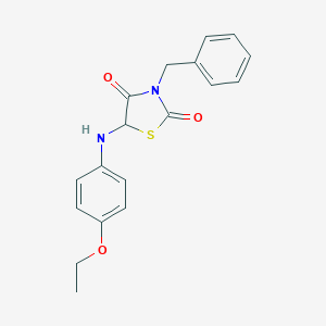 molecular formula C18H18N2O3S B228534 3-Benzyl-5-(4-ethoxy-phenylamino)-thiazolidine-2,4-dione 