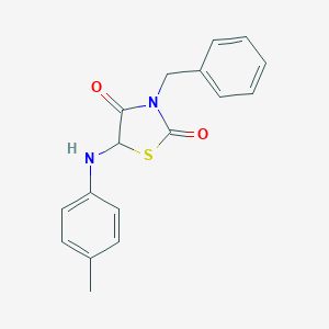 molecular formula C17H16N2O2S B228542 3-Benzyl-5-p-tolylamino-thiazolidine-2,4-dione 