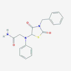 2-[(3-Benzyl-2,4-dioxo-thiazolidin-5-yl)-phenyl-amino]-acetamide