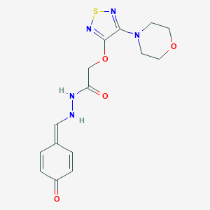 2-[(4-morpholin-4-yl-1,2,5-thiadiazol-3-yl)oxy]-N'-[(4-oxocyclohexa-2,5-dien-1-ylidene)methyl]acetohydrazide