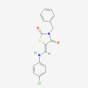 (5Z)-3-benzyl-5-[(4-chloroanilino)methylidene]-1,3-thiazolidine-2,4-dione