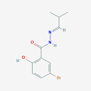 5-bromo-2-hydroxy-N'-[(1E)-2-methylpropylidene]benzohydrazide