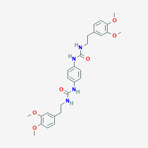 molecular formula C28H34N4O6 B228599 N-[2-(3,4-dimethoxyphenyl)ethyl]-N'-{4-[({[2-(3,4-dimethoxyphenyl)ethyl]amino}carbonyl)amino]phenyl}urea 