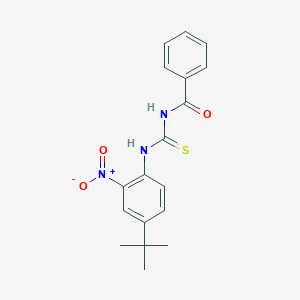 molecular formula C18H19N3O3S B228617 N-[(4-tert-butyl-2-nitrophenyl)carbamothioyl]benzamide 