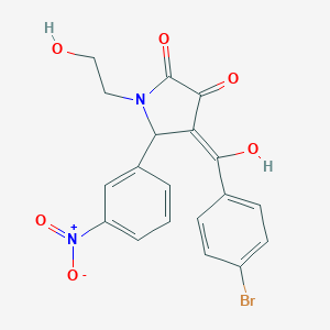 molecular formula C19H15BrN2O6 B228632 4-(4-bromobenzoyl)-3-hydroxy-1-(2-hydroxyethyl)-5-(3-nitrophenyl)-1,5-dihydro-2H-pyrrol-2-one 