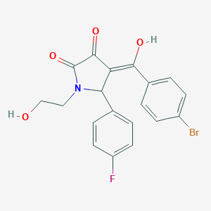 4-(4-bromobenzoyl)-5-(4-fluorophenyl)-3-hydroxy-1-(2-hydroxyethyl)-1,5-dihydro-2H-pyrrol-2-one