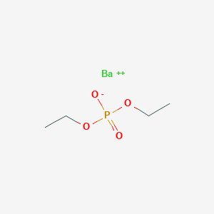 molecular formula C4H10BaO4P+ B228673 Phosphoric acid, diethyl ester, barium salt CAS No. 14506-44-6