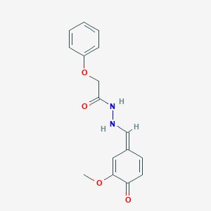 N'-[(Z)-(3-methoxy-4-oxocyclohexa-2,5-dien-1-ylidene)methyl]-2-phenoxyacetohydrazide