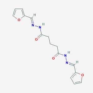 molecular formula C15H16N4O4 B228689 N'~1~,N'~5~-bis(2-furylmethylene)pentanedihydrazide 