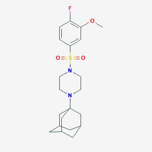 molecular formula C21H29FN2O3S B228691 1-(1-Adamantyl)-4-[(4-fluoro-3-methoxyphenyl)sulfonyl]piperazine 
