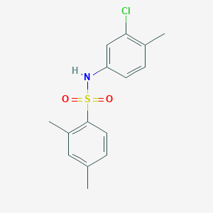 molecular formula C15H16ClNO2S B228708 N-(3-chloro-4-methylphenyl)-2,4-dimethylbenzenesulfonamide 