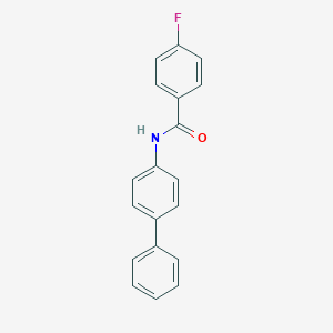 molecular formula C19H14FNO B228709 Benzamide, 4-fluoro-N-(4-biphenylyl)- 